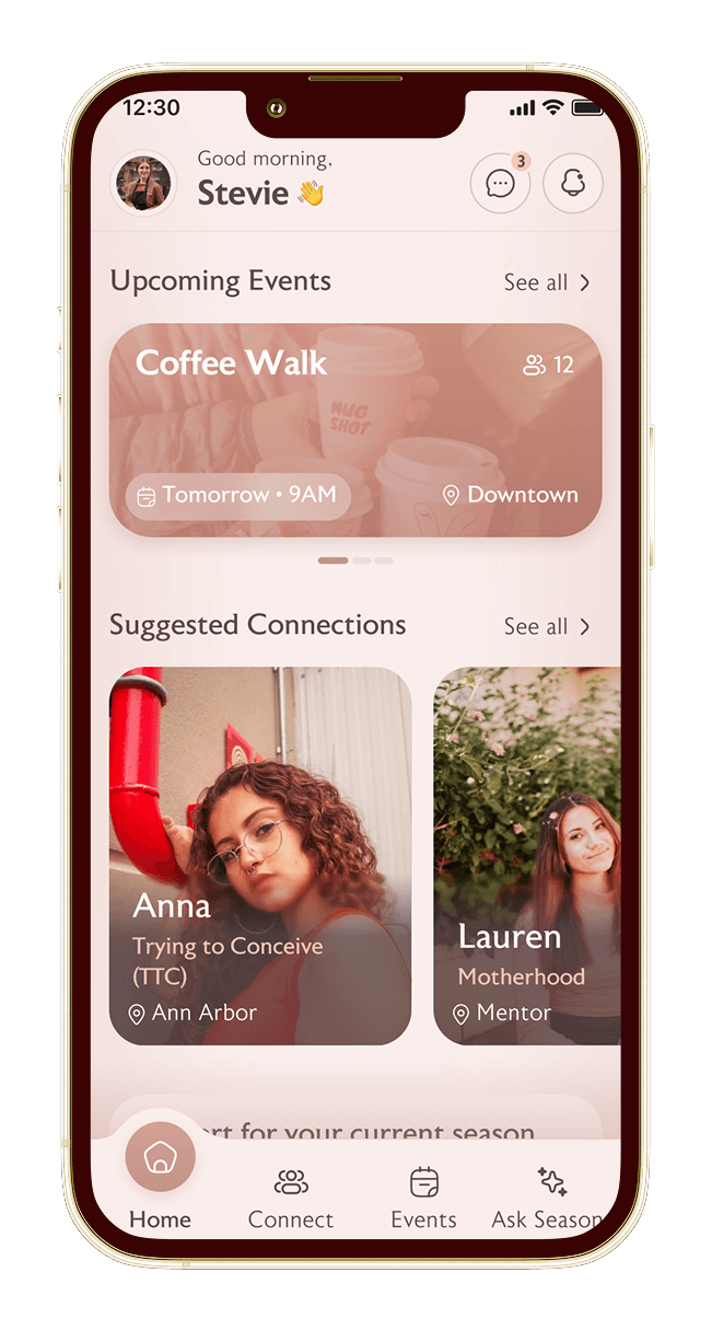 Seasons Women App Screen