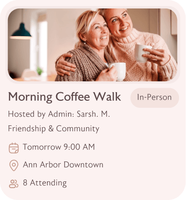 Morning coffee event card